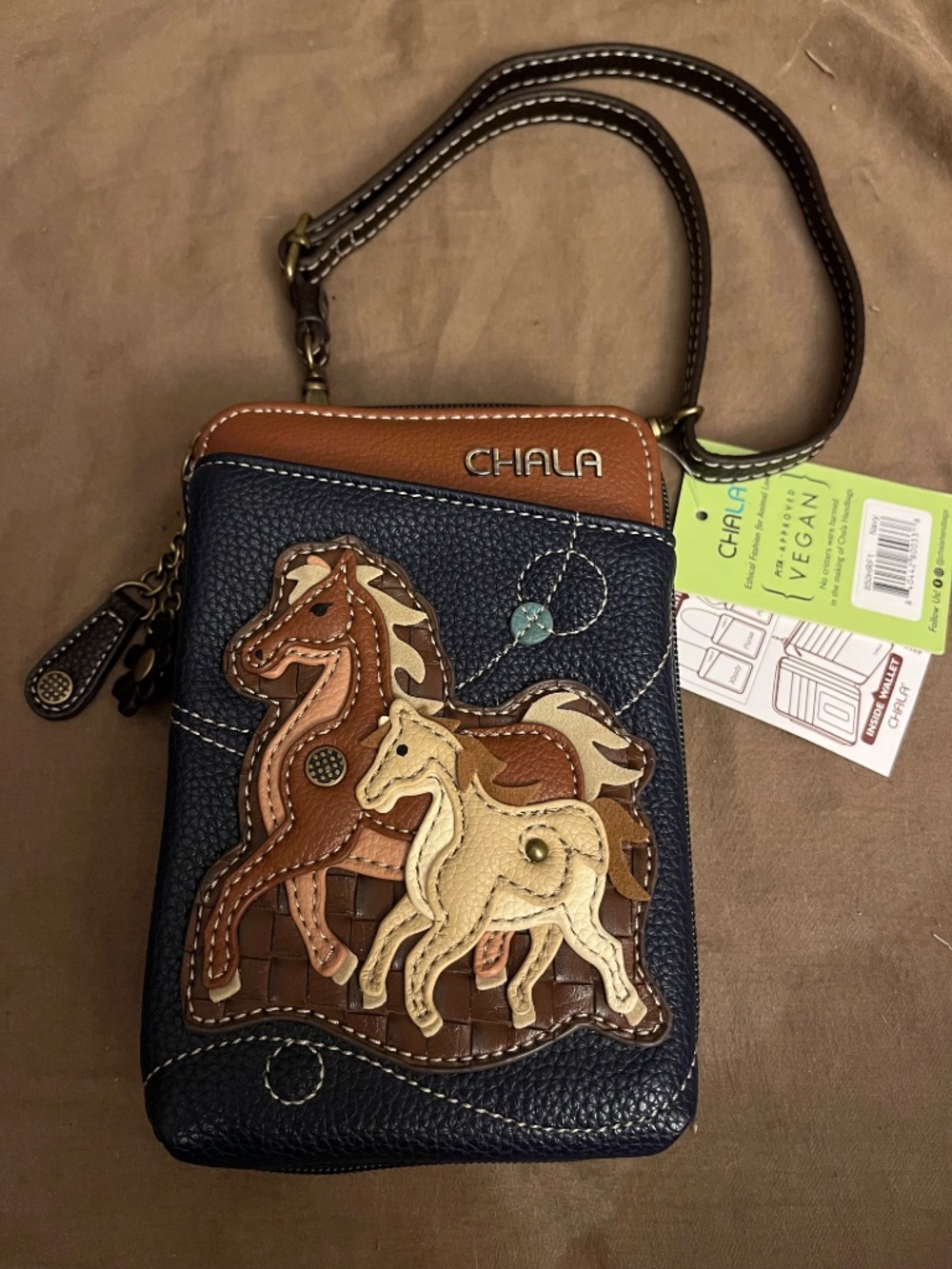 NWT CHALA Wallet Crossbody Purse - Women Faux Leather Multicolor Handbag - Picture 8 of 8